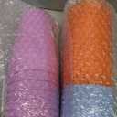 Yungyan 50 Pack 16oz Stadium Cups Reusable Plastic Cups Blank Drink Tumblers for Parties, Events, DIY Projects, 4.5 x 3.54 x 2.72 Inch (Bright Colors)