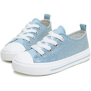 ToandonToddler Kids Sneakers Sparkle Fashion Glitter Sequins Canvas Shoes 8