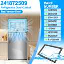UPGRADED 241872509 Freezer Door Gasket Compatible with Frigidaire Freezer Door Seal, Refrigerator Door Gasket 240542109 240542121 AP4315906 Kenmore Refrigerator Door Gasket Freezer Seal Replacement