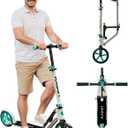 Adult Scooter with Big Wheels | Adjustable Height, Foldable Aluminum Frame | Smooth Ride for Urban Commuting and Outdoor Fun | Suitable for Teens 8-12 | 220 lbs Weight Limit