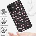 Bows Case for iPhone 15 Plus, Cute Girly Heart Bows Phone Case Cover Liquid Silicone Soft Gel Rubber Phone Cover with Microfiber Lining for iPhone 15 Plus
