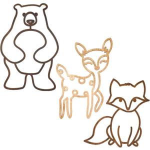Yulejo Nursery Wall Decor 3 Pieces Jungle Theme Nursery Decor Wooden Animal Wall Decor Woodland Safari Wall Decor with Glue Points for Bedroom Decor (Deer, Bear, Fox) Yulejo Nursery Wall Decor 3 Pieces Jungle Theme Nursery Decor Wooden Animal Wall Decor Woodland Safari Wall Decor with Glue Points for Bedroom Decor (Deer, Bear, Fox)