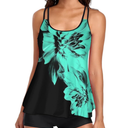 Urchics Womens 2025 Tankini Swimsuits Tummy Control Flowy Swimwear Two Piece Bathing Suits Swim Tank Top with Boyshorts, Size XL