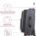 SWISSGEAR Sion Softside Expandable Spinner Luggage Durable Lightweight Travel Suitcase, Dark Grey, Carry-On 21-Inch