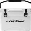 EchoSmile 25/30/35/40/60/75 Quart Rotomolded Cooler, Built to Stand up to The Rigors of The Journey (White)