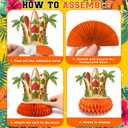 Luau Party Decorations - 9 PCS Hawaiian Honeycomb Table Centerpiece for Tiki and Love Island Hawaiian Theme Party Favors Supplies | Tropical Party Decorations for Summer Beach Pool Birthday Wedding