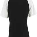 Bingerlily Women's Casual T-Shirts 3/4 Sleeve Color Block Cute Tops Comfy Blouses (Gray, M)