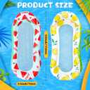 2 Pcs Inflatable Pool Float Mat Rafts with Headrest 59x31 Inch Loungers Sun Tanning Float for Adult Cool Water Hammock Chair for Summer Swimming Pool Lake Beach Party Toys