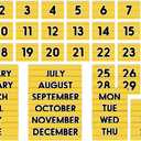 JarThenaAMCS 50Pcs Pencil Magnetic Fridge Calendar Months Days of The Week Number Magnets Date Indicators for Back to School Home Office Classroom Whiteboard Refrigerator Supplies