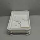 3 Tier Rolling Cart with Drawer, Bathroom Storage Organizer with 2 Lockable Wheels, Multifunctional Rolling Storage Cart for Bathroom, Kitchen, Office, Craft, Makeup, Baby Essentials, White