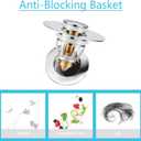 8 x Universal Sink Stopper with Hair Catcher, Faster Drainage, Bathroom Sink Drain Strainer in Brass, Pop Up Drain Cover, Basin Plug for 1.04~1.97 Inch Drain Hole