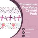 3 x Stunning Communion Day Confetti Foil & Paper Blend Pack - 1.2 oz. (1 Pack) - Perfect for Cherishing Holy Celebrations, Pink