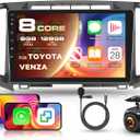[ 8 Core 6G 128G] for Toyota Venza 2008-2016 Radio Android 9 Inch Touchscreen Wireless Carplay Android Auto, Driauto Car Stereo for Toyota Upgrade Bluetooth DSP GPS Navigation WiFi FM/RDS Backup Cam