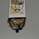 Lamp Harp 8 Inch, Saangseon Light Duty Polished Black Lamp Shade Holder Replacement with Finial and 3/8 Detachable Saddle Base, Set of 2 DIY Lighting Accessories