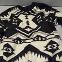 Womens Pullover Sweater Western Print Knit Tops Boho Drop Shoulder Brown Bows & Horseshoes L