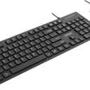 Lenovo 305 USB-C Wired Keyboard & Mouse Combo, Black, Spill-Resistant, Narrow Border, Adjustable Tilt, Full-Size Keyboard & Mouse, Compatible with Laptop, PC, Tablet, USB-C Connectivity Gaming Office