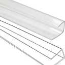 10 PCS Polycarbonate Greenhouse U Connector Profile 4ft Length Fits 0.24 & 0.32 Twin-Wall Polycarbonate Panels Duty Dust Rain & Moisture Protection Durabler (U-Clip 4' 0.71 0.32)