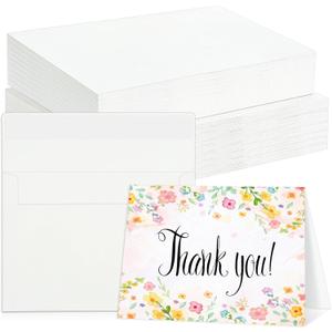 60 Sets Watercolor Cards with Envelopes, 140 lb/300 GSM Watercolor Paper Cards, 4x6 Inch Foldable Blank Watercolor Postcards and Envelopes for Greeting Cards, Wedding Invitations, Thank You Card