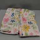 Spring Pillow Covers 12x20 Set of 2 Watercolor Yellow Pink Blue Floral Throw Pillows Summer Spring Flowers Leaf Print Decor Pillowcase Farmhouse Outdoor Decorations Cushion Case for Couch Home