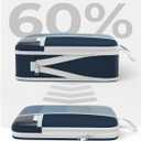 Percover Compression Packing Cubes 6-Piece Set, Packing Cubes Compression for Travel with Multi-Size Organization, Travel Organizer for Carry On & Checked Luggage, Navy Blue
