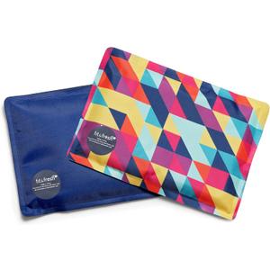 Cool Coolers by Fit & Fresh 2 Pack Soft Ice, Flexible Stretch Nylon Reusable Ice Packs for Lunch Boxes & Coolers, Prism & Cobalt (Standard)