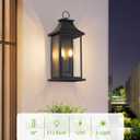 tewei 18'' Large Outdoor Wall Light, Porch Light Outdoor Wall Sconce Lantern, 2-Light Black Exterior Lighting Fixture Wall Mount, Outside Light for House Garage, 2-Pack