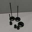 Black Candleholders for Taper Candlesticks Plus Candle Snuffer  Dining Table Dcor Centrepiece - Metal Candelabra Candlestick Holder - Black Dcor for Home Weddings Celebrations Events (Set of 6 Pcs)