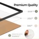 Easthope 36x48 in Black Aluminum Poster Frame, Wall Mount, 1 Pack