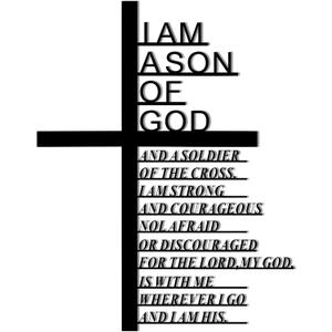 YATEASLU Metal Teen Boy Room Wall Decor - I Am a Son of God Motivational Wall Art, Cross Wall Decor for Mens Room Decor, Durable Metal Sign for Boys Room Decor