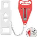 AceMining Portable Door Lock Home Security Door Lock Travel Lockdown Locks for Additional Safety and Privacy Perfect for Traveling Hotel Home Apartment College Pack of 3