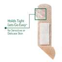 Curad Truly Ouchless Silicone Adhesive Bandages, Fabric Bandages, For Delicate Sensitive Skin, 3/4X3 (50 Count)