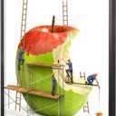 24x36 Poster Frames, Plexiglass, Black Aluminum Snap Frame, Front-loading Frame for Wall (Black, 1pcs) (24x36-1pcs)