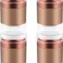 Cositina 4 Pack Airless Pump Jars,1.7Oz/50ml Empty Acrylic Airless Makeup Cosmetic Jar with Press Pump,Refillable Travel Lotion Jar With Lid for Thick Moisturizer,Creams,Gel Lotion,Rose-Golden