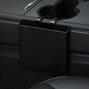 Tesla Console Side Organizer Bag - Black Car Seat Side Phone Holder, Coin Holder, Organizer Tray Storage Box with Hook for Model 3 Y