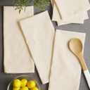 DII Basic Solid Dishtowel Collection Cotton Flat Woven, Small Set, 18x28, Natural, 6 Piece