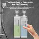 Clear Soap Dispenser - (2 Pack, 17 Oz) ABS+PET Square Bottle, Wall/Desktop Plastic Hand Soap Dispenser, Leak-Proof Pump Bottle Dispenser for Home & Commercial Use,White
