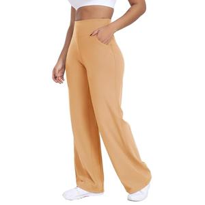 ESOFT Wide Leg Pants Women High-Waisted Yoga Work Dress Pants with Pockets, Casual Sweatpants, Petite/Regular, Size M