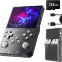 R40 Retro Handheld Game Console - Open Source System,3.5" IPS Screen, 18,000+ Classic Games, 128G TF Card, 3000mAh Battery, Portable Gaming Player for Travel, Retro Gaming Console, Black