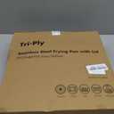 12 Inch Tri-Ply Stainless Steel Frying Pan, Frying Pan with Lid, PFOA/PTFE Free Skillet, Induction Cooking Pans, Dishwasher & Oven Broiler Safe 600F, Professional Cookware, Heavy Duty & Even Heat