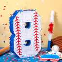 HyDren Baseball Piñata Baseball Party Decorations Number Piñata with Bat, Blindfold and Confetti, 16 Inch Sports Themed Birthday Party Supplies for Celebration Events(Number 8)