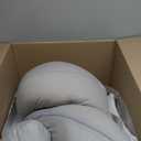 Momcozy Pregnancy Pillows for Sleeping, U Shaped Full Body Pillow for Pregnancy Women with Removable Jersey Cotton Cover, 57 Inch Maternity Pillow, Grey