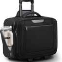 Ytonet Rolling Laptop Bag Women, Rolling Briefcase for Women Men with Cup Holder, 18" Large Carry On Laptops Bags with Wheels, Water Resistant Overnight Roller Computer Bag for Work Travel Business