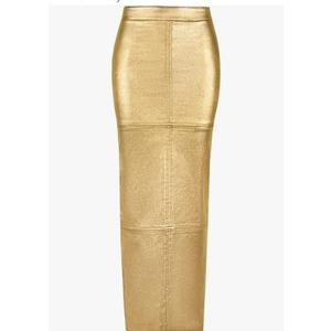 LEOROO Long Skirts for Women Trendy High Waisted A Line Business Casual Leather Maxi Skirt with Slit Dressy, S