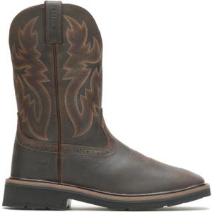 Wolverine Men's Rancher 10" Square Toe Steel Toe Work Boot (12 X-Wide, Dk Brown/Rust)