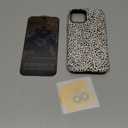 Leopard Design for iPhone 12 Case for Women,with Privacy Screen Protector and Camera Cover,Cheetah Print Phone Case for iPhone 12