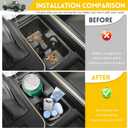 Cup Holder for 2024 2025 Lexus GX550 Center Console Cup Holder Insert Silicone Cupholder Coaster Liner for 24 25 GX 550 Interior Accessories Black