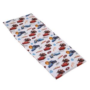 NoJo Disney Cars Radiator Springs White, Blue, and Red Lightning McQueen and Tow-Mater Preschool Nap Pad Sheet (Toddler)