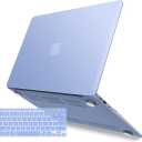 IBENZER Compatible with Old Version MacBook Air 13 Inch Case (2010-2017 Release). Models: A1466 / A1369, Plastic Hard Shell Case with Keyboard Cover for Mac Air 13, Serenity Blue, A13SRL+1A