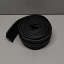 ToLanbbt Garage Door Bottom Rubber Seals 12 FT Garage Door Weather Stripping Kit Seal Strip Replacement with 5/16" T Ends & 2 End Plugs, Universal U+O Ring Weatherproof Rubber Bottom Seal, Black