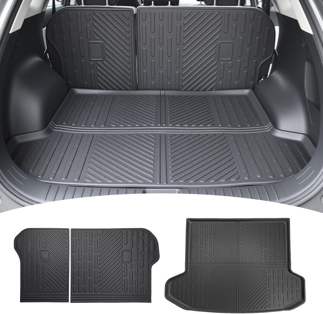 Cargo Liners for 2023-2026 Kia Sportage with Subwoofer, Trunk Mat with Seat Back Cover Accessories All Weather Rear Cargo Mat Backrest Protector(Only for SX X-Pro Models)